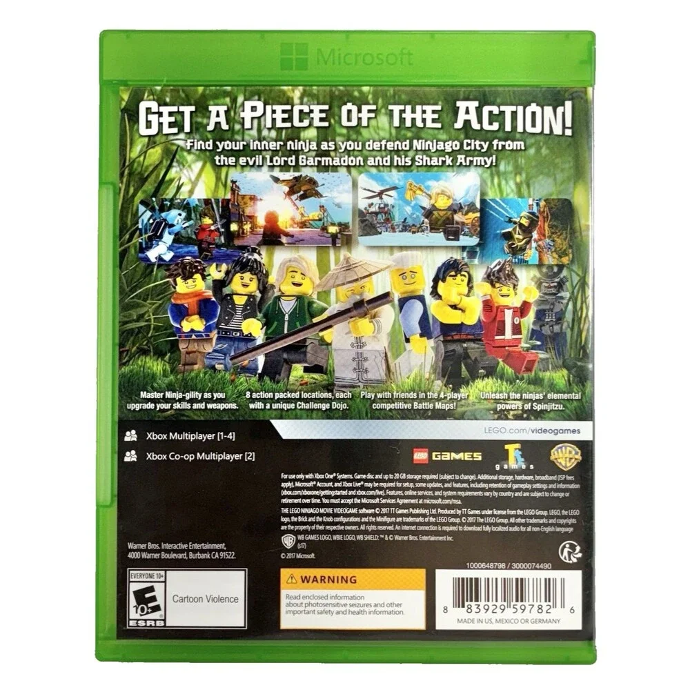 Lego The Ninjago Movie Videogame 2017 Xbox One Complete with Manual & Inserts